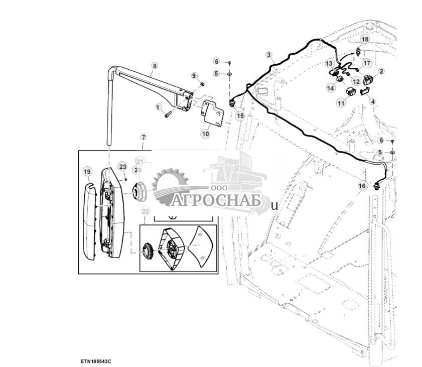 Зеркало заднего вида, наружное, с ручным управлением, правое (804101 - ) - ST901383 991.jpg